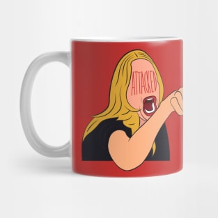 Attacked Angry Finger Pointing Housewife Mug